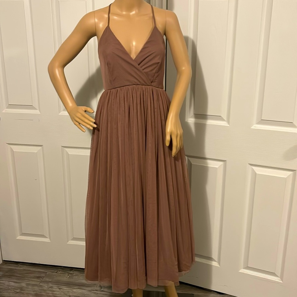 ASOS Pinny Extreme Tulle Mesh Midi Dress size 4